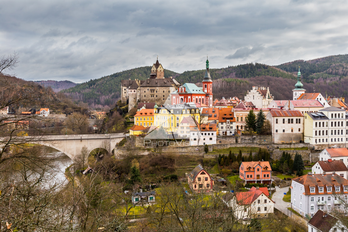 "Historic town Loket, Bohemia" stock image