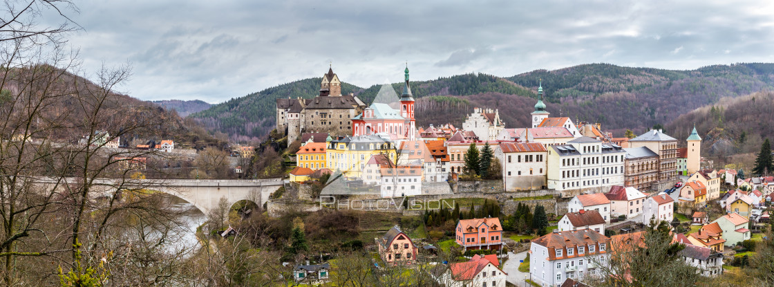 "Historic town Loket, Bohemia" stock image