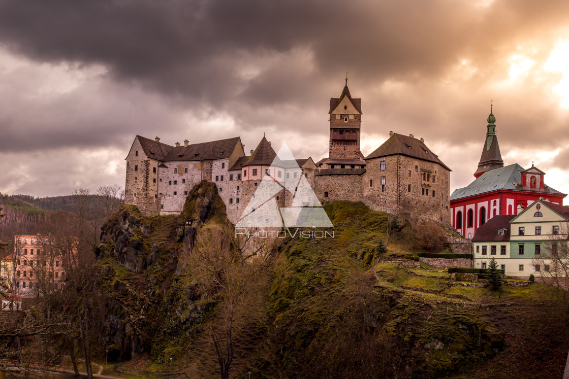 "Historic town Loket, Bohemia" stock image