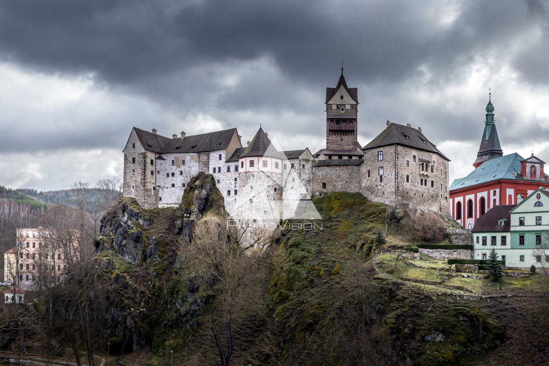 "Historic town Loket, Bohemia" stock image