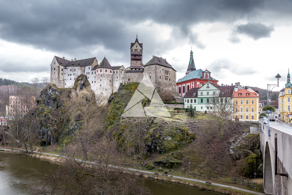 "Historic town Loket, Bohemia" stock image