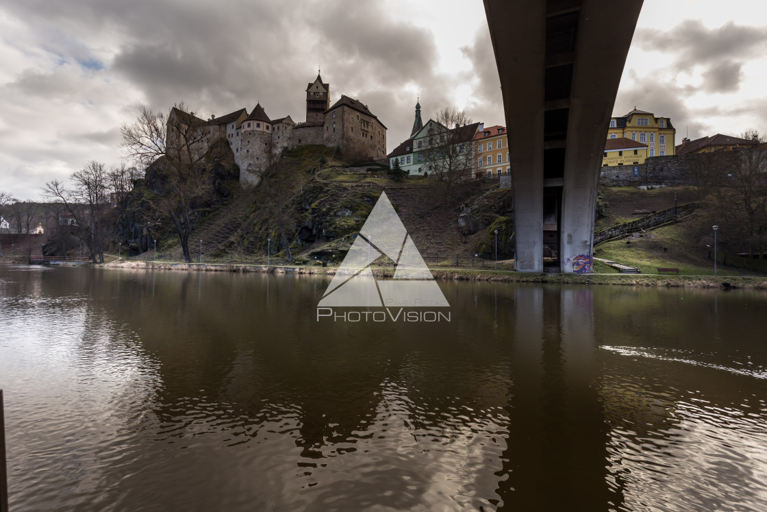 "Historic town Loket, Bohemia" stock image