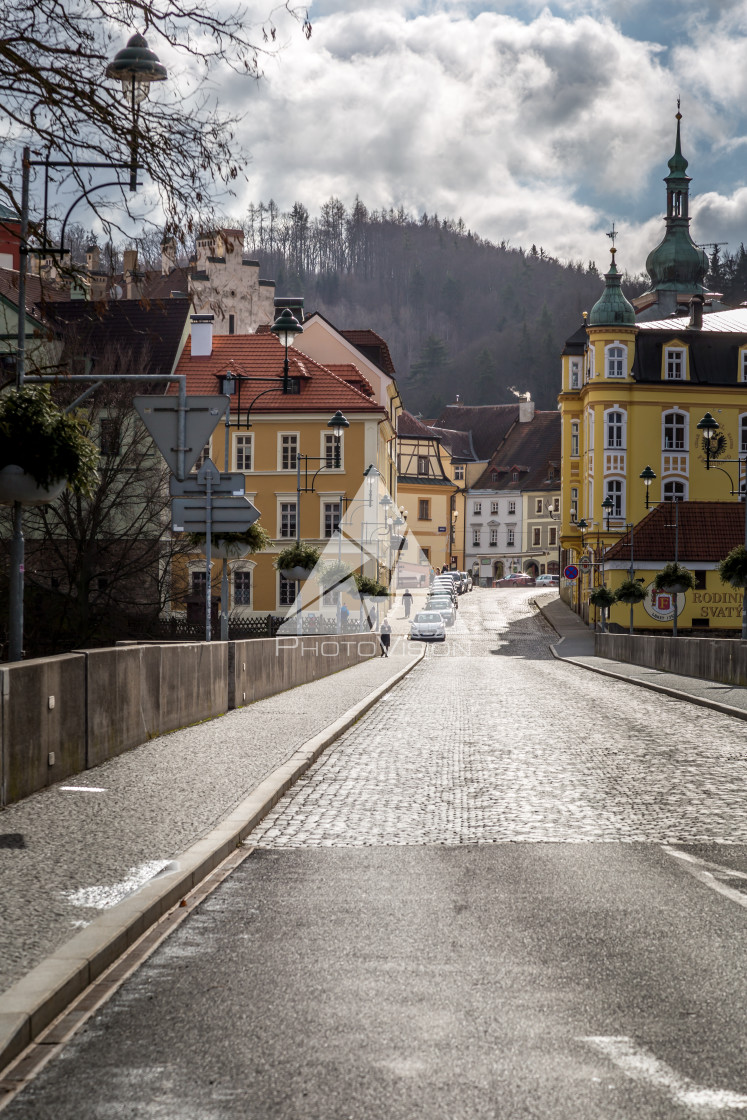 "Historic town Loket, Bohemia" stock image