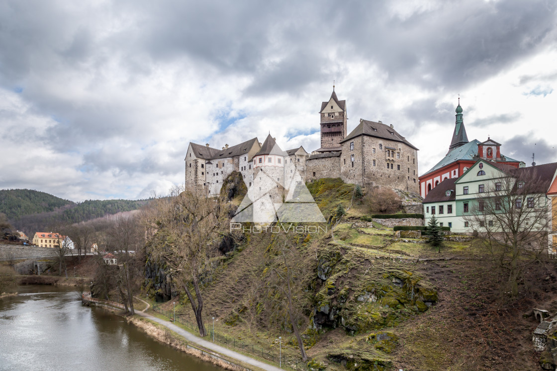 "Historic town Loket, Bohemia" stock image