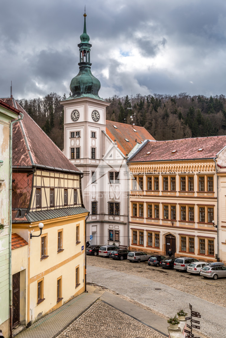 "Historic town Loket, Bohemia" stock image