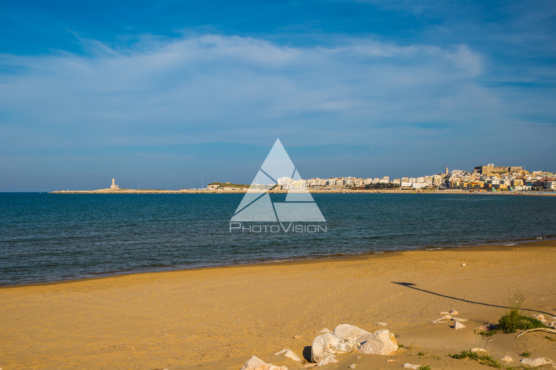 "Vieste city skyline" stock image