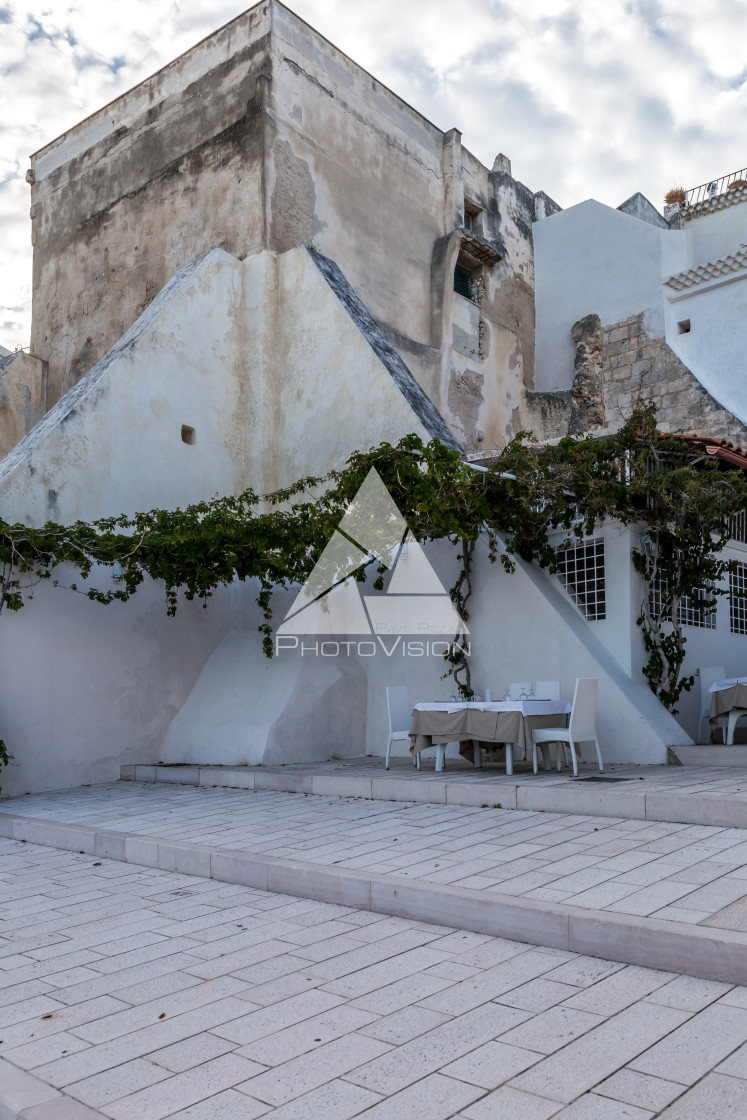 "The narrow streets of the old town" stock image