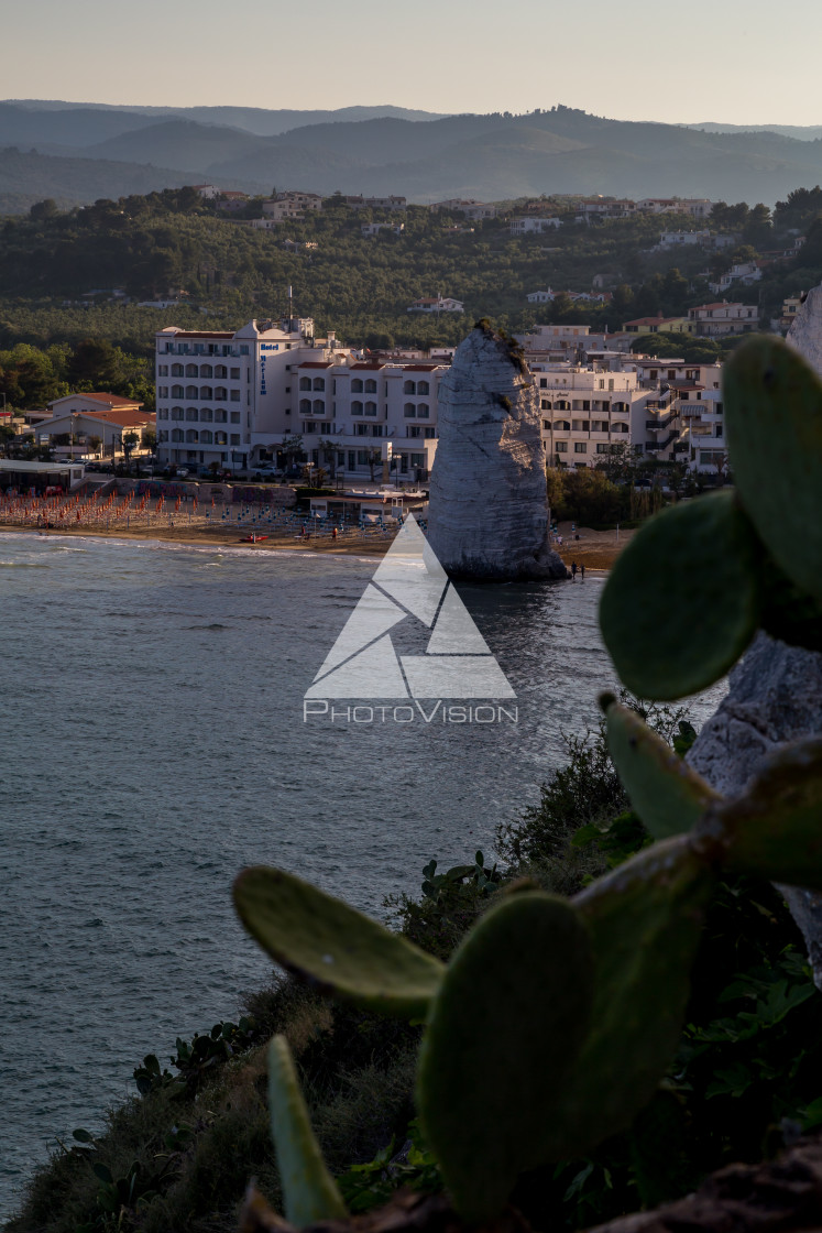 "Pizzomunno Beach in Vieste" stock image