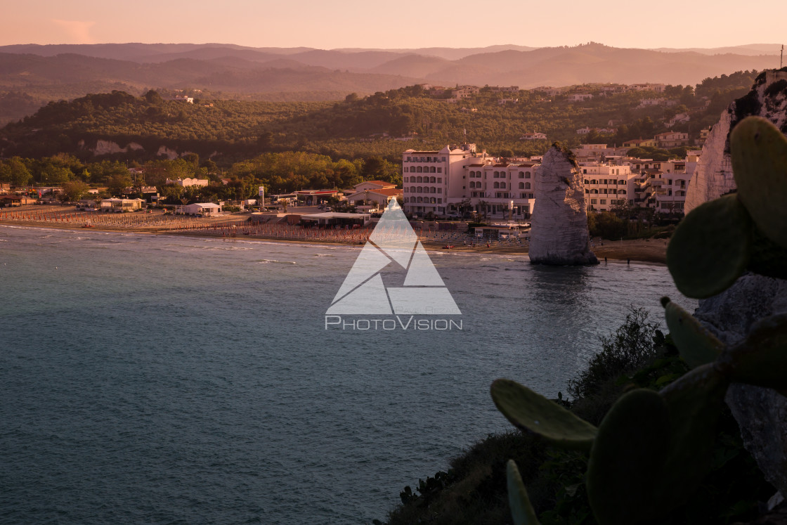 "Pizzomunno Beach in Vieste" stock image