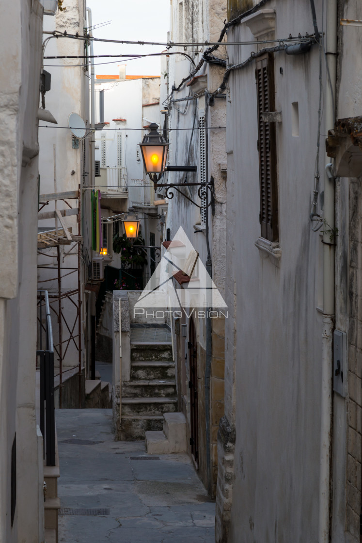 "The narrow streets of the old town" stock image