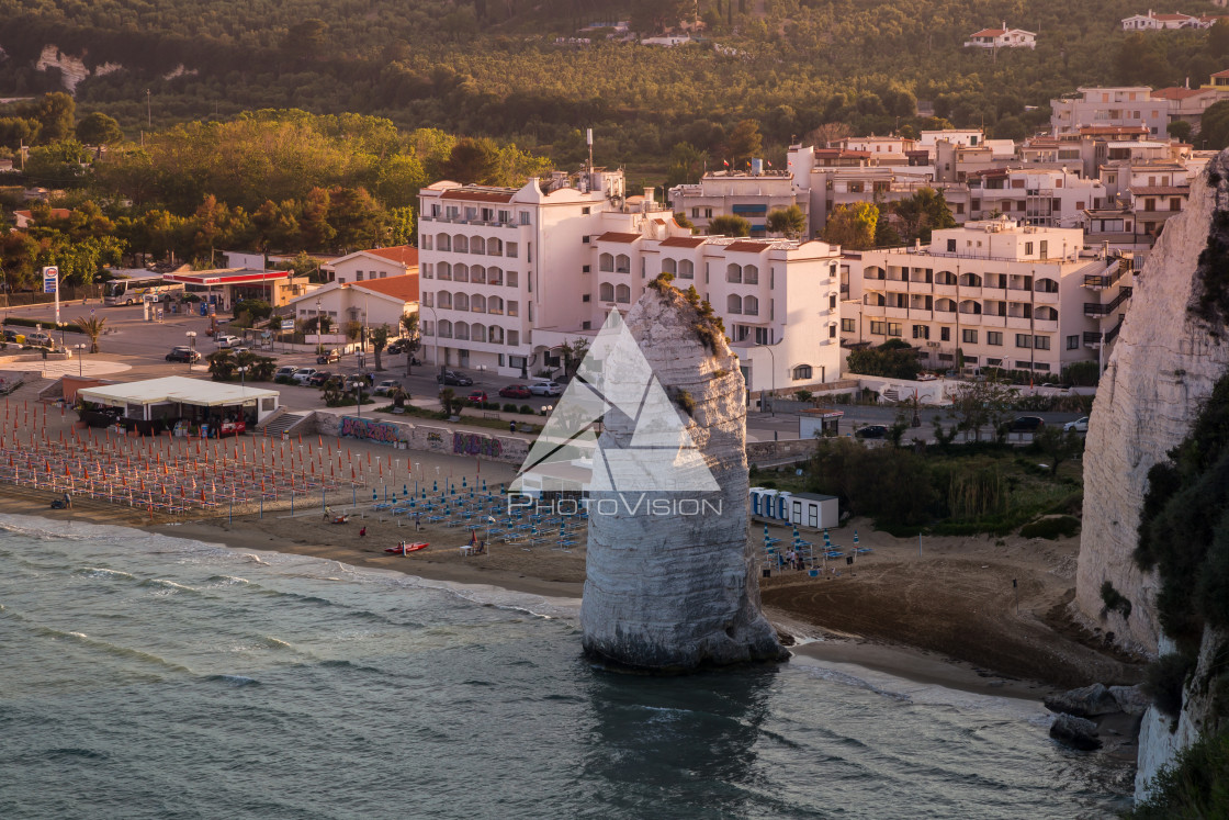 "Pizzomunno Beach in Vieste" stock image