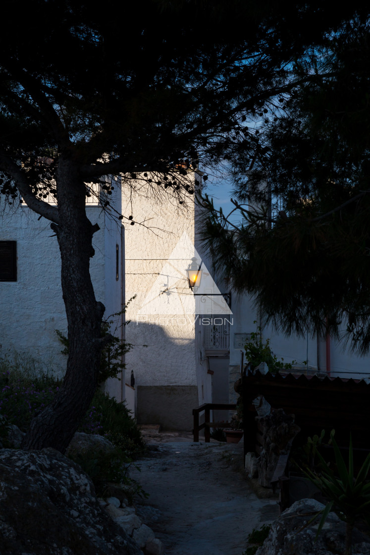 "The narrow streets of the old town" stock image