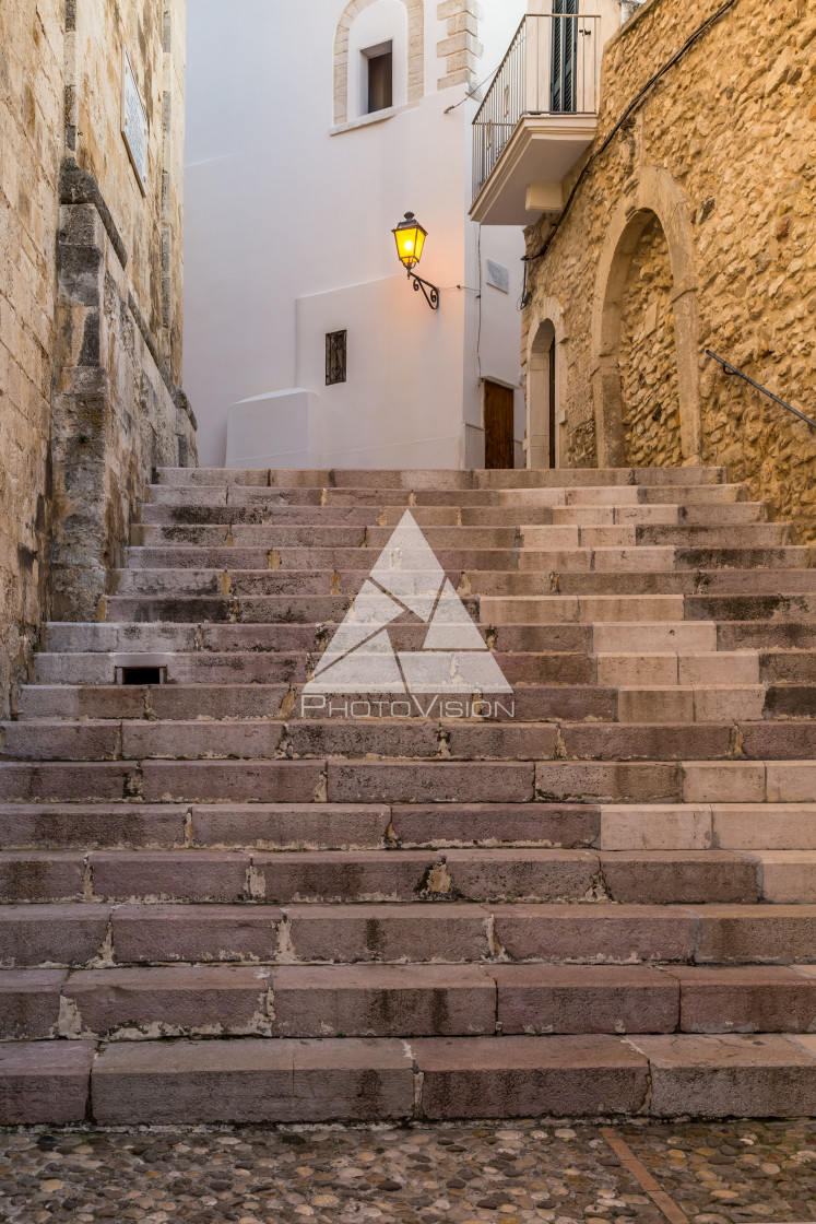 "The narrow streets of the old town" stock image