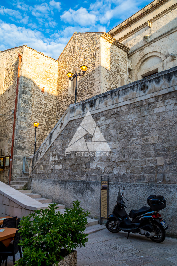 "The narrow streets of the old town" stock image