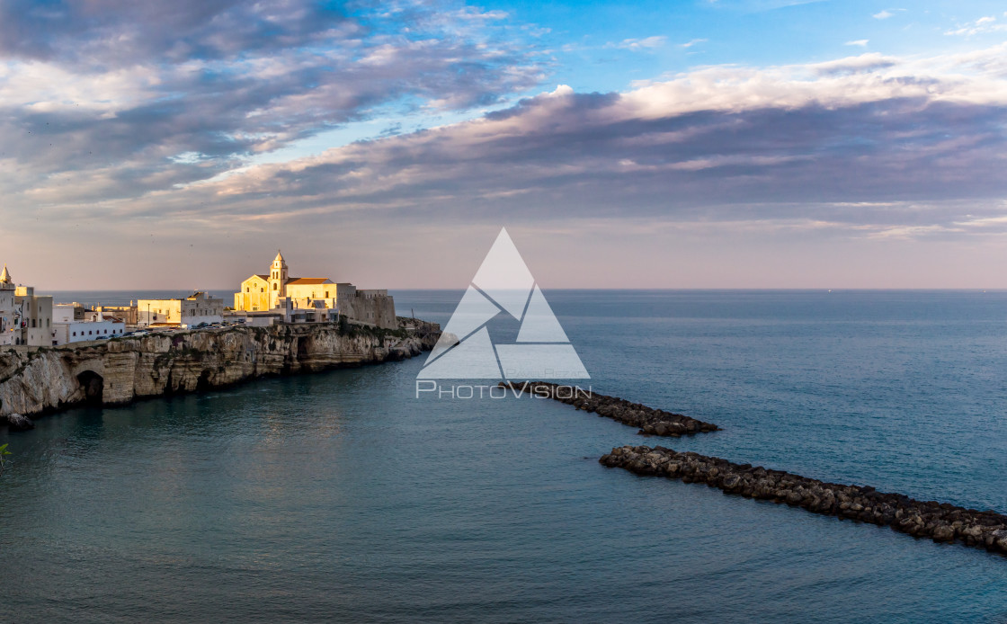 "Sunset in Vieste" stock image