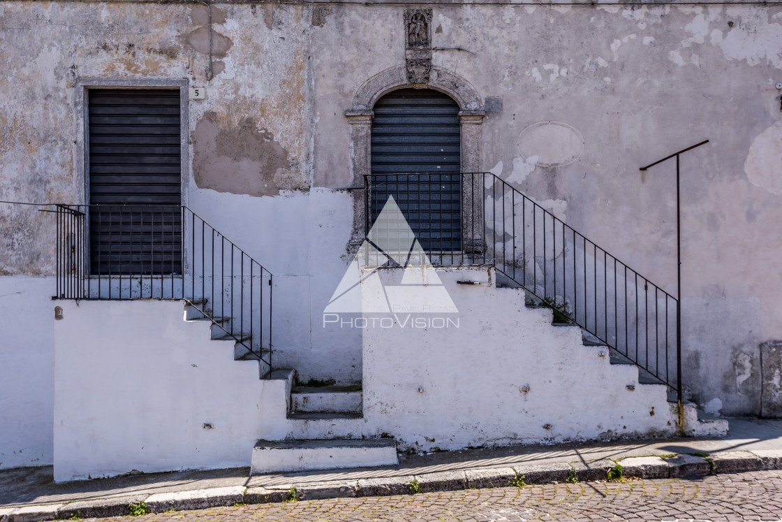 "Door above the stairs" stock image