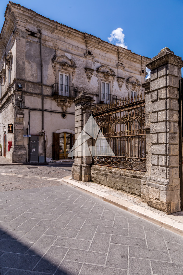 "Narrow streets and stairs lined with white houses" stock image