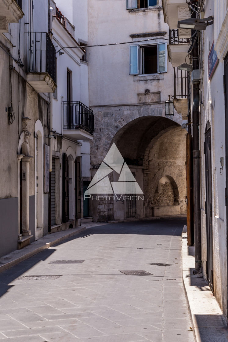 "Narrow streets and stairs lined with white houses" stock image