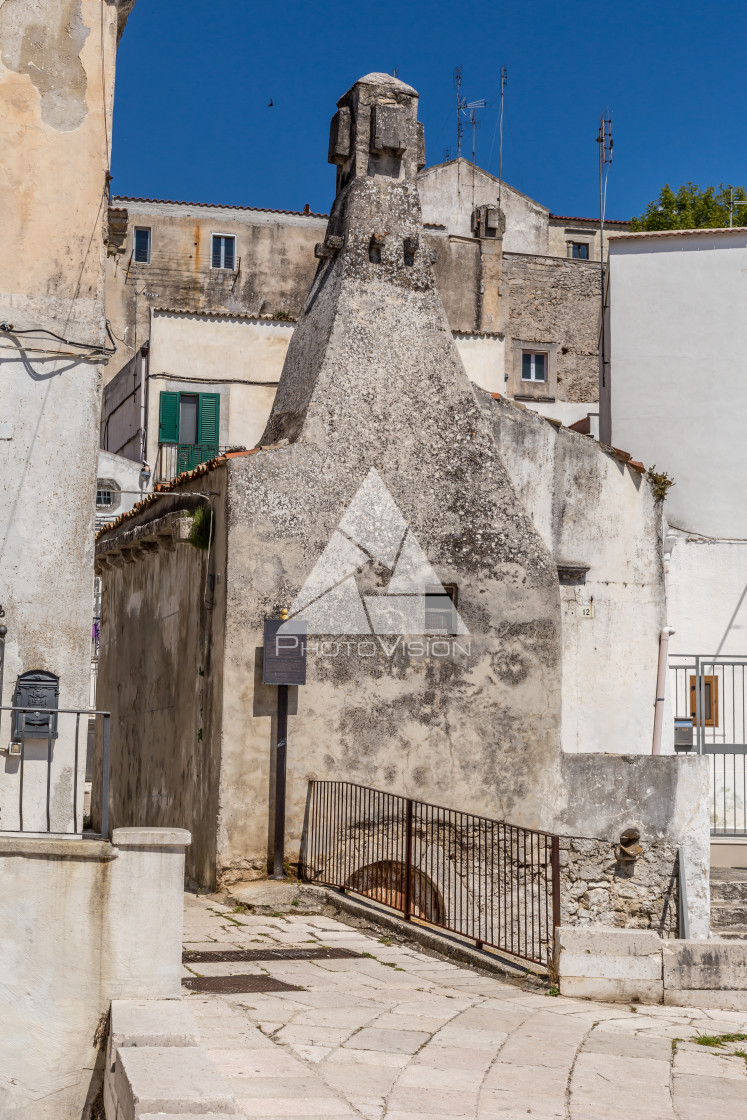 "Narrow streets and stairs lined with white houses" stock image