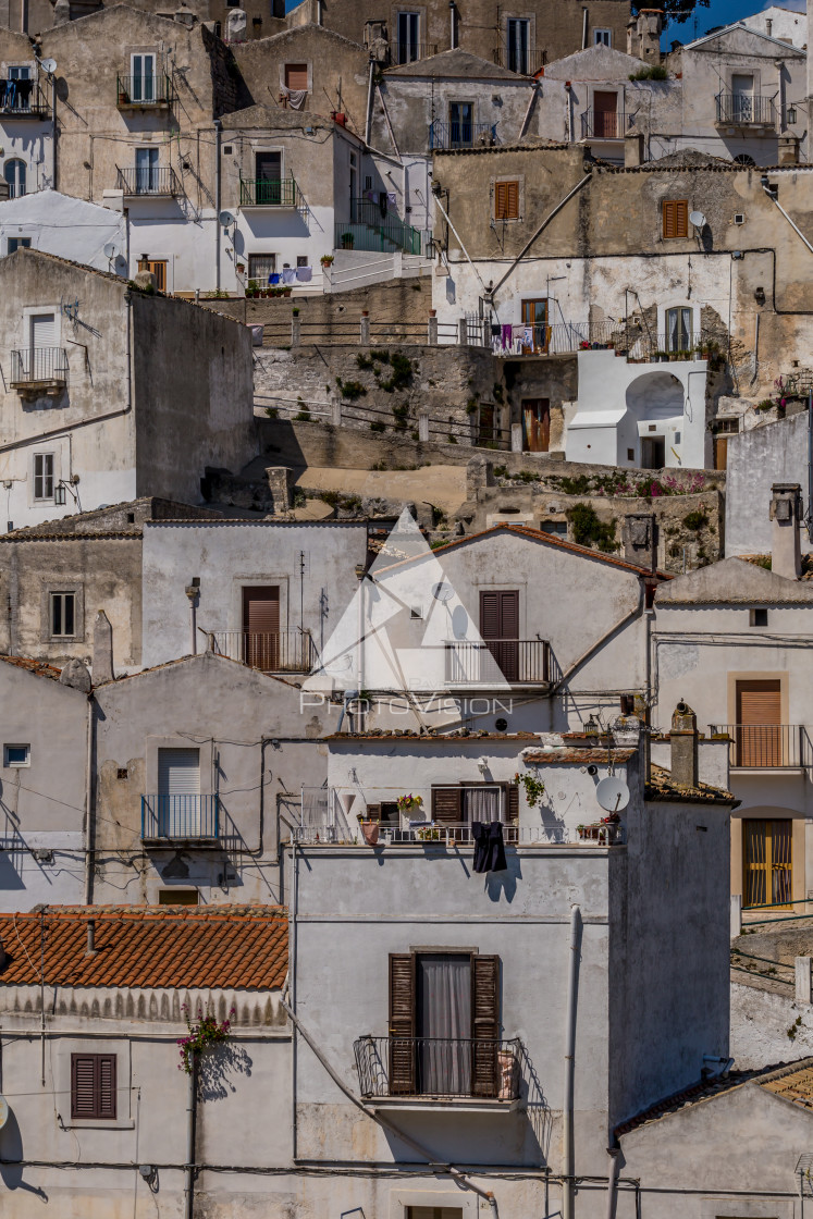 "Historic pilgrimage town on the hill" stock image