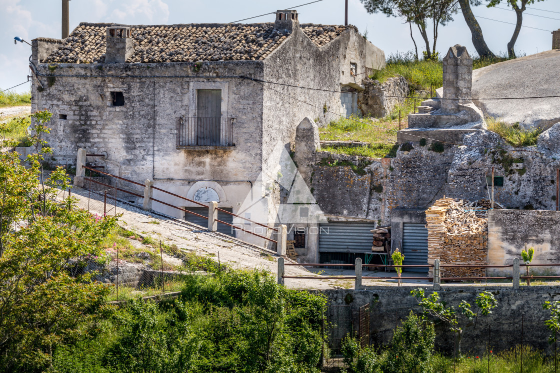 "Historic pilgrimage town on the hill" stock image