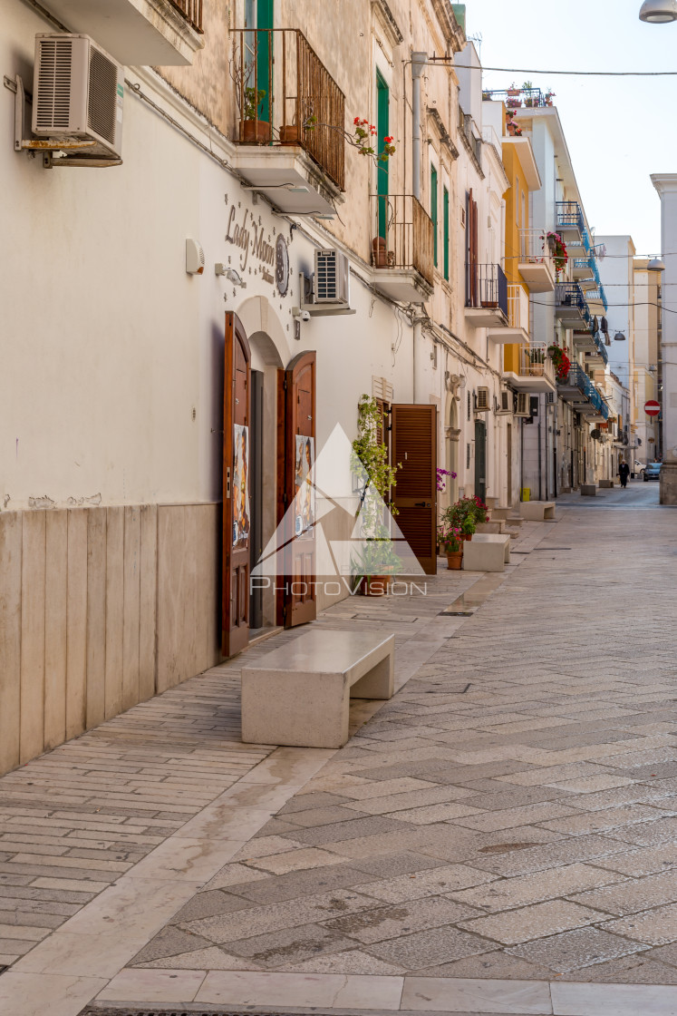 "In the narrow streets of Manfredonie" stock image