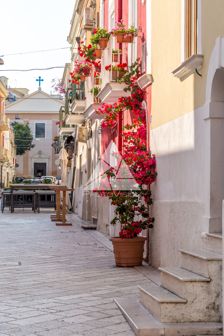 "In the narrow streets of Manfredonie" stock image