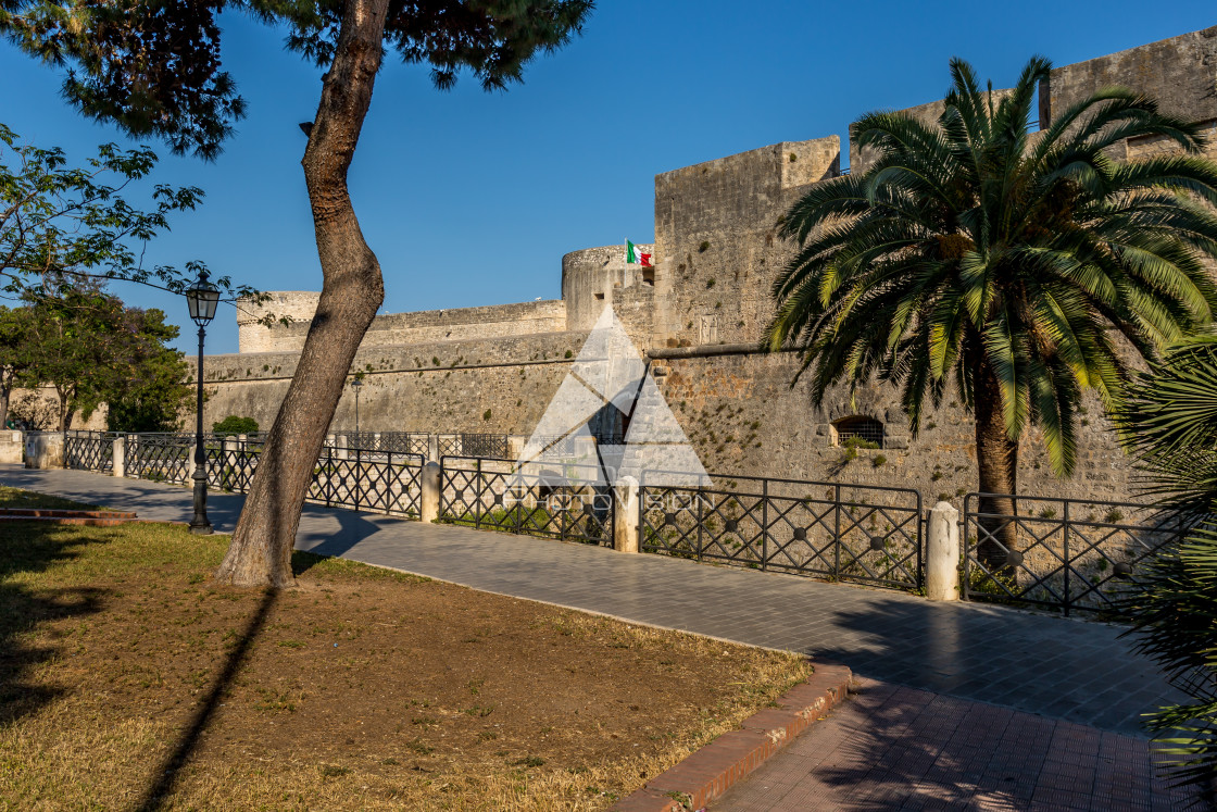 "Swabian Castle in Manfredonia, Italy" stock image