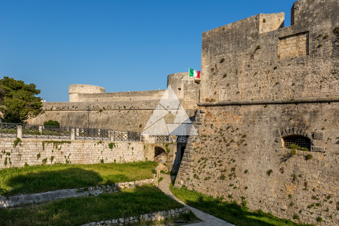 "Swabian Castle in Manfredonia, Italy" stock image