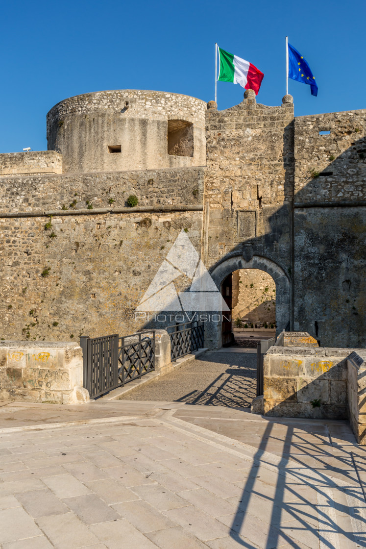 "Swabian Castle in Manfredonia, Italy" stock image