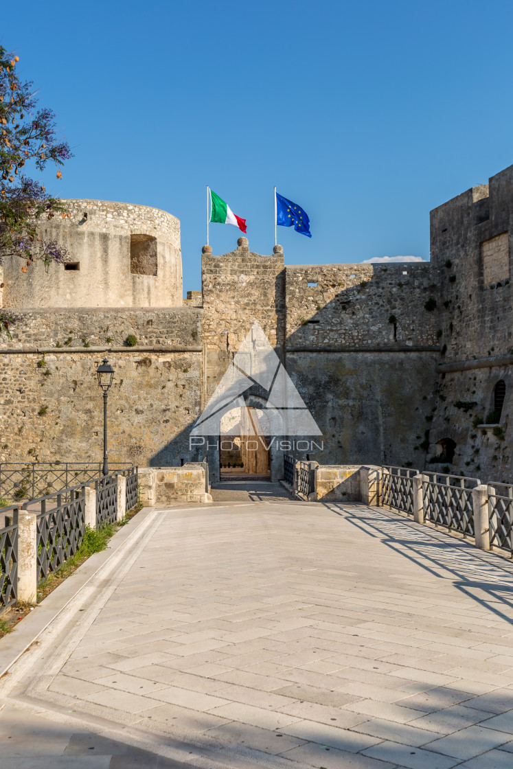 "Swabian Castle in Manfredonia, Italy" stock image