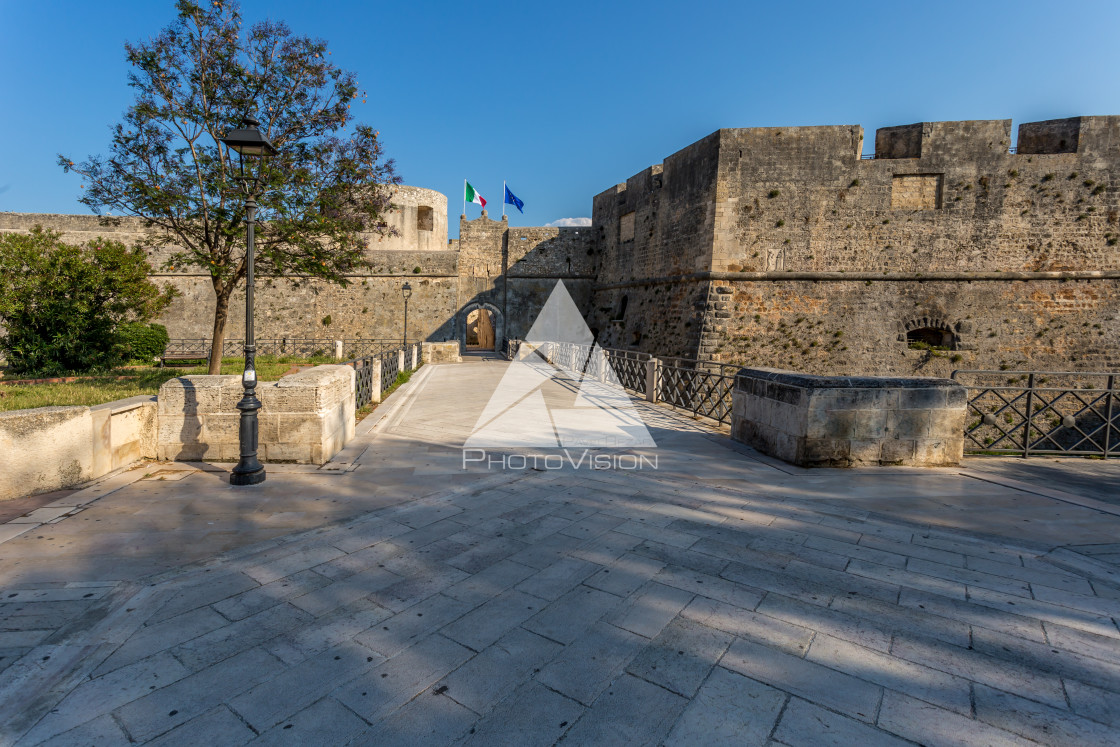 "Swabian Castle in Manfredonia, Italy" stock image