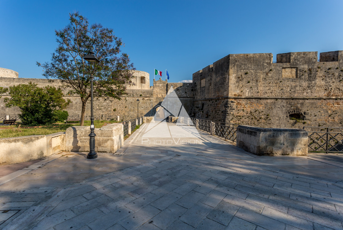 "Swabian Castle in Manfredonia, Italy" stock image