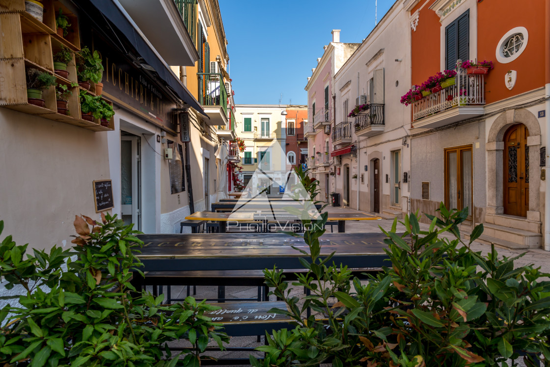 "In the narrow streets of Manfredonie" stock image