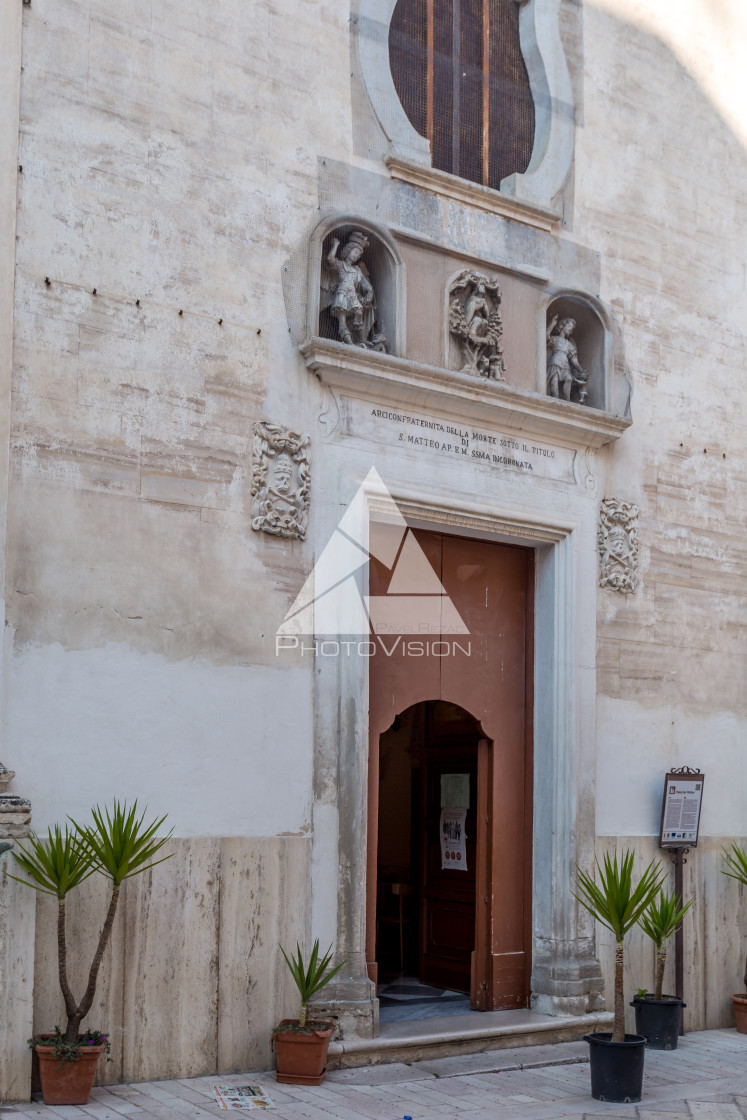 "South Italian port city of Manfredonia" stock image