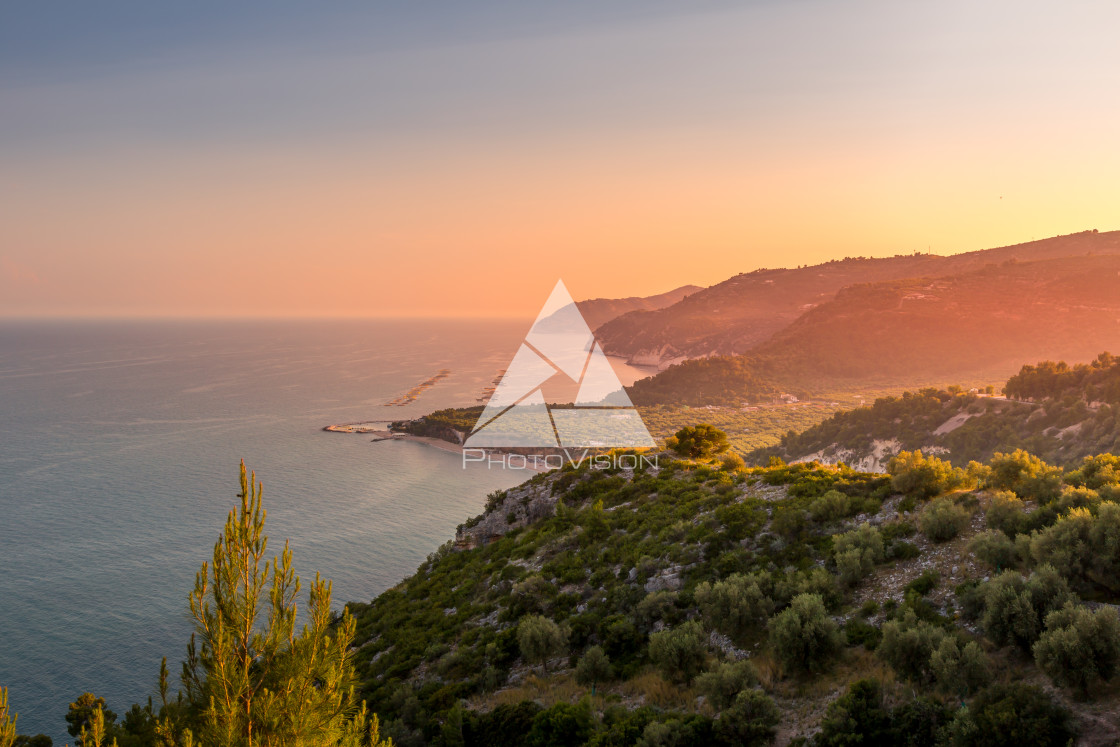 "Wonderful sunset over the coast" stock image