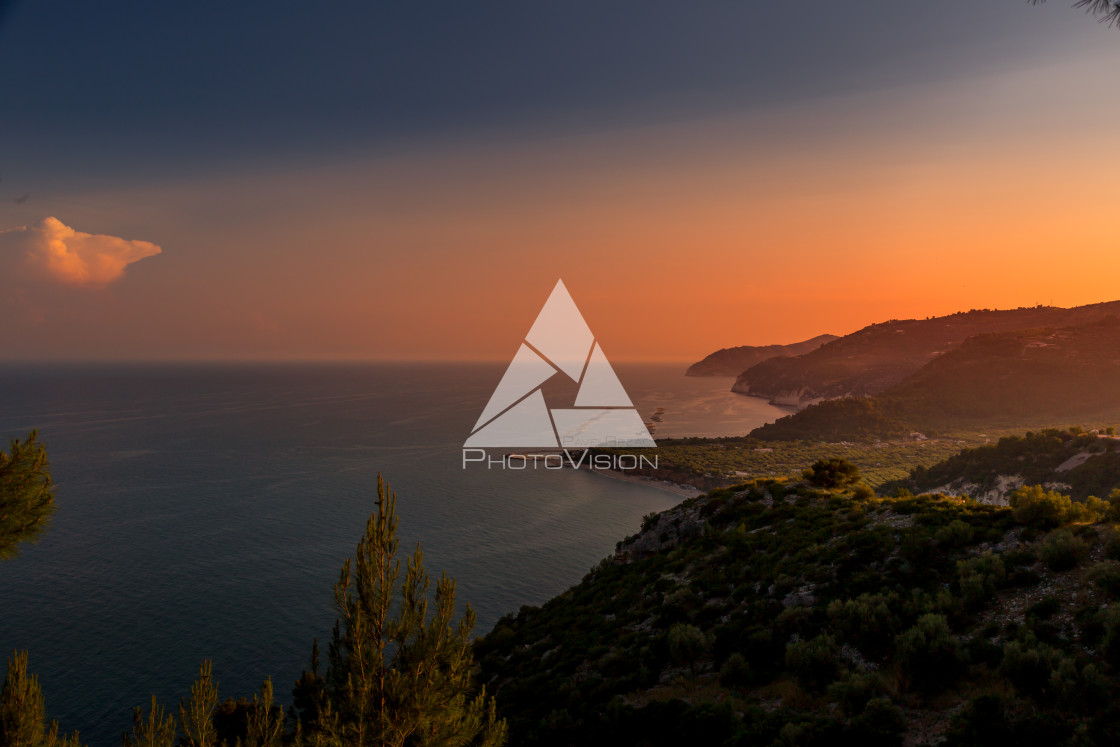 "Wonderful sunset over the coast" stock image