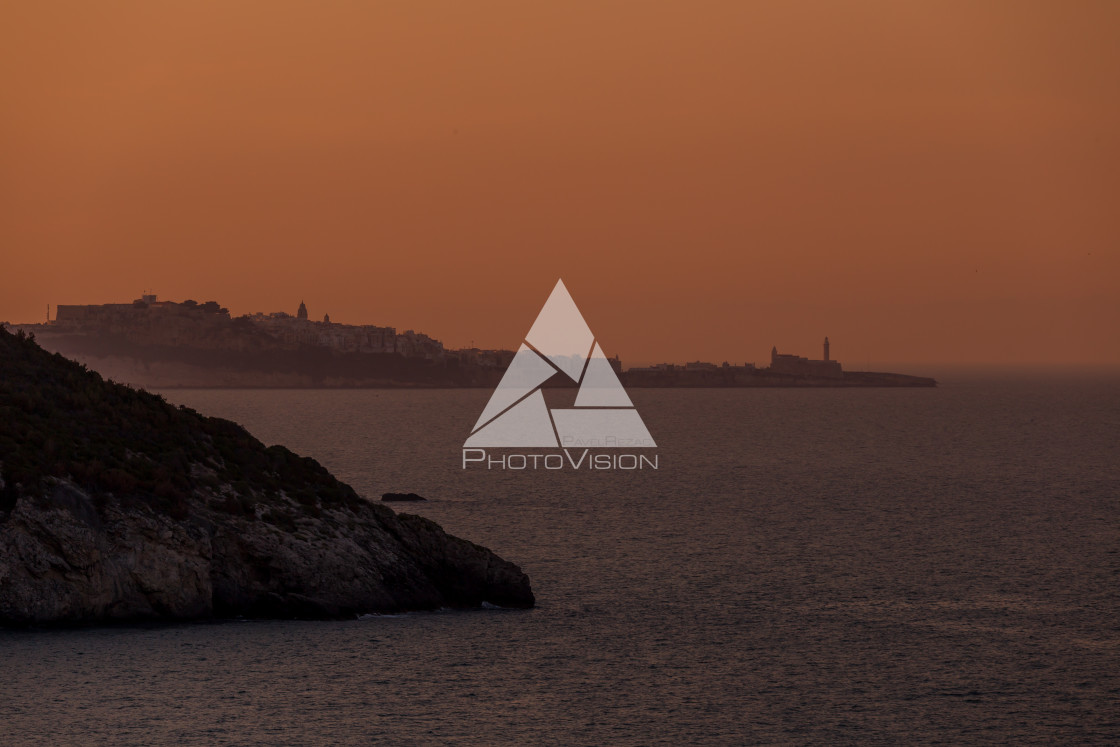 "Sunset on coastline" stock image