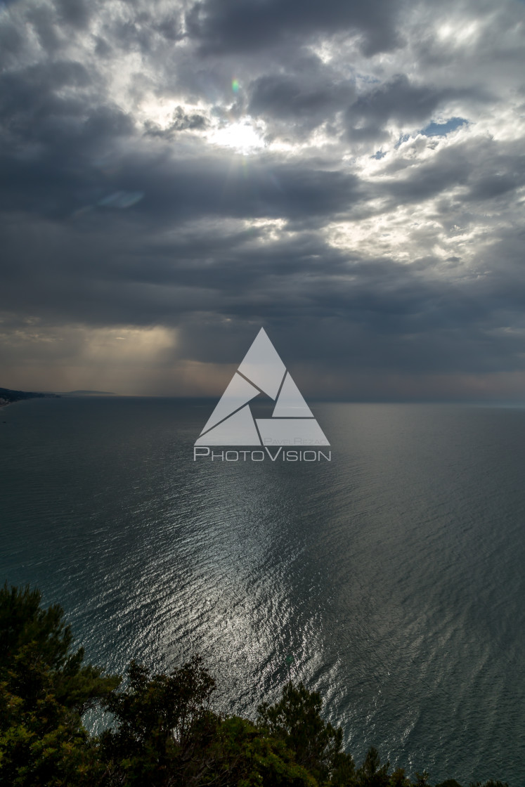 "Thunderstorm over the sea" stock image