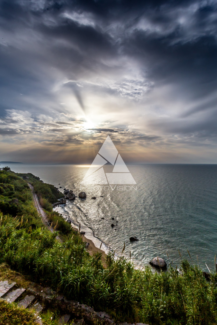 "Dramatic sky before sunset" stock image