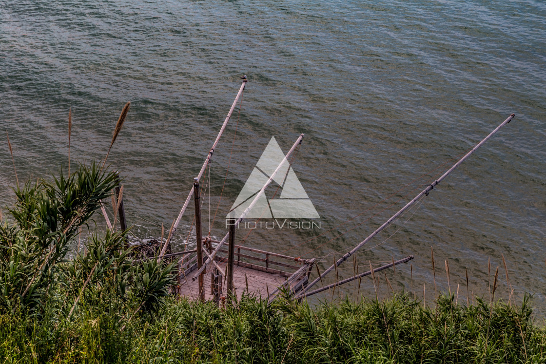 "Fishing house over the sea" stock image