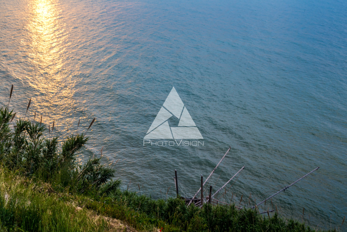 "Fishing house over the sea" stock image