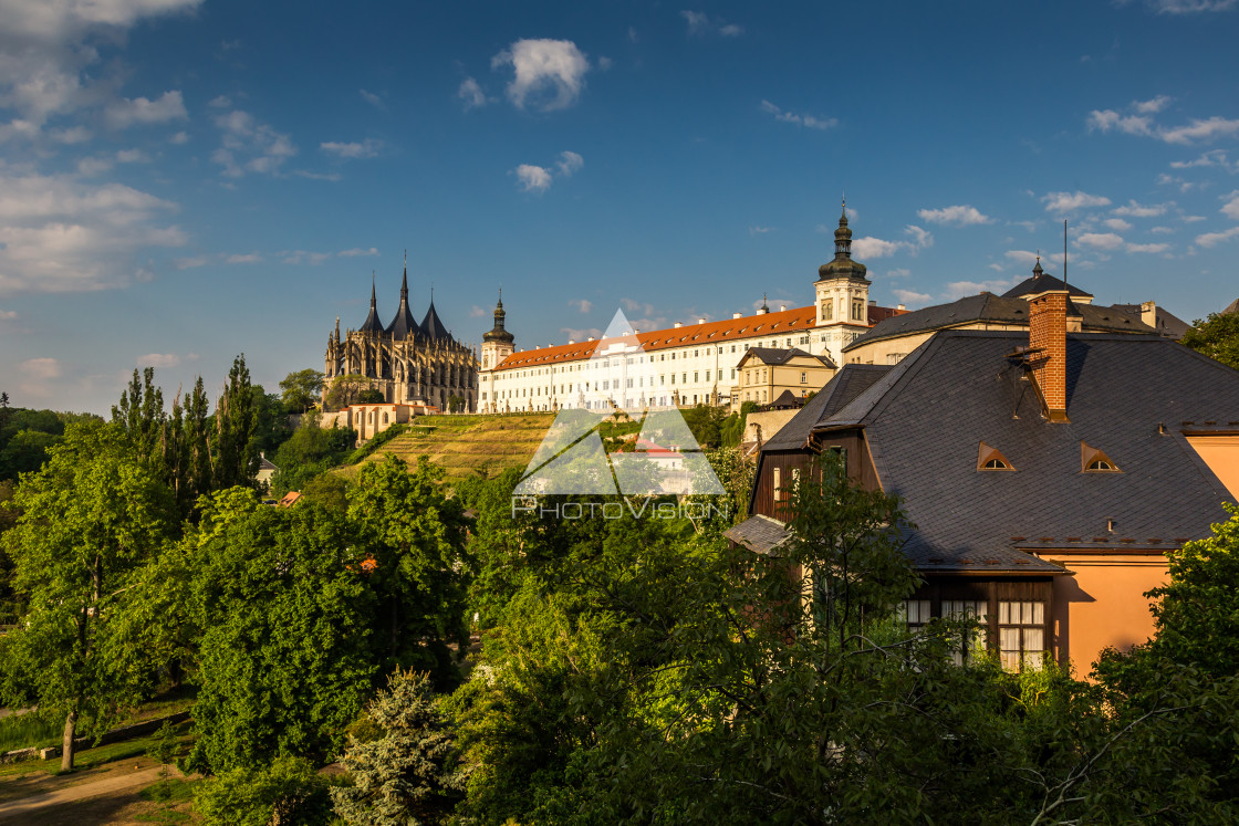 "Panorama city of Kutna Hora" stock image