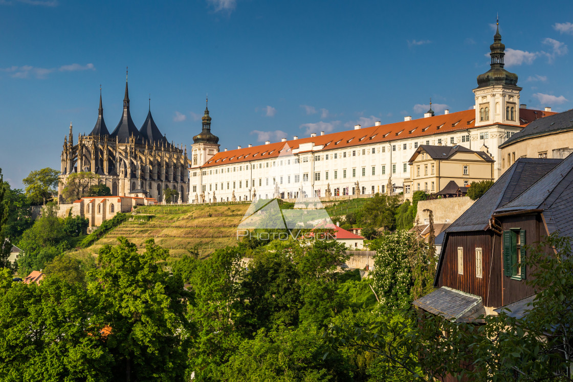 "Panorama city of Kutna Hora" stock image