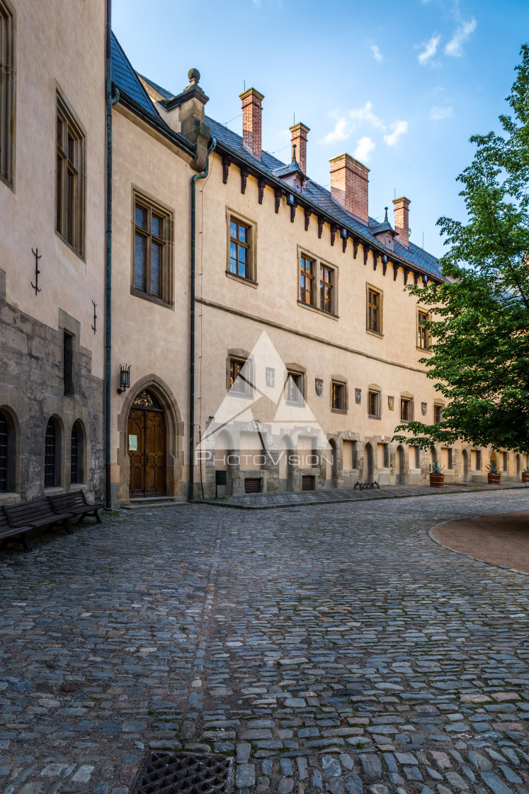 "In the courtyard of the royal palace" stock image