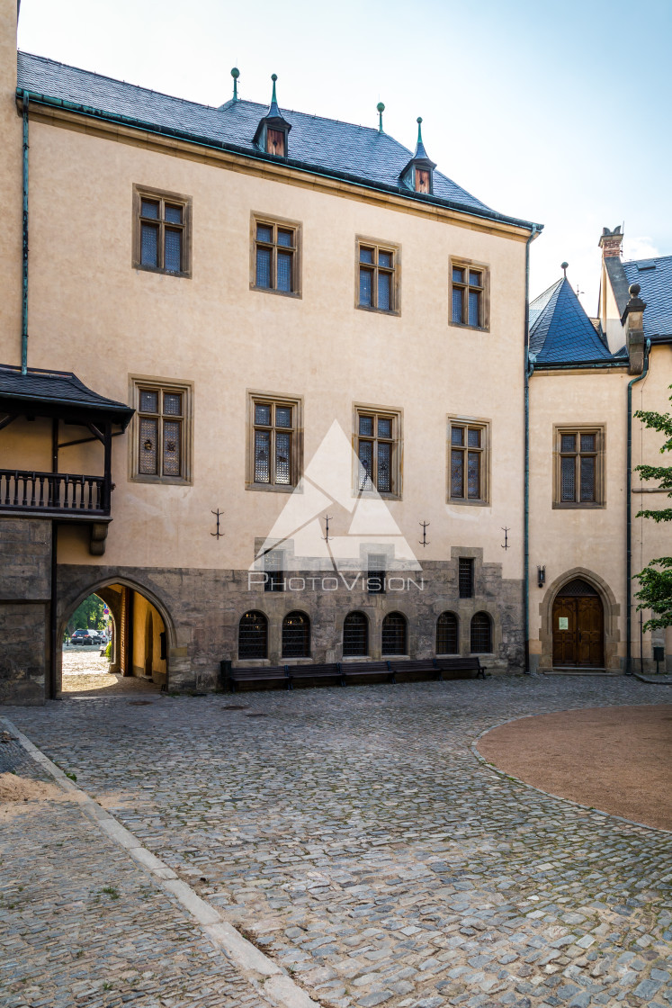 "In the courtyard of the royal palace" stock image