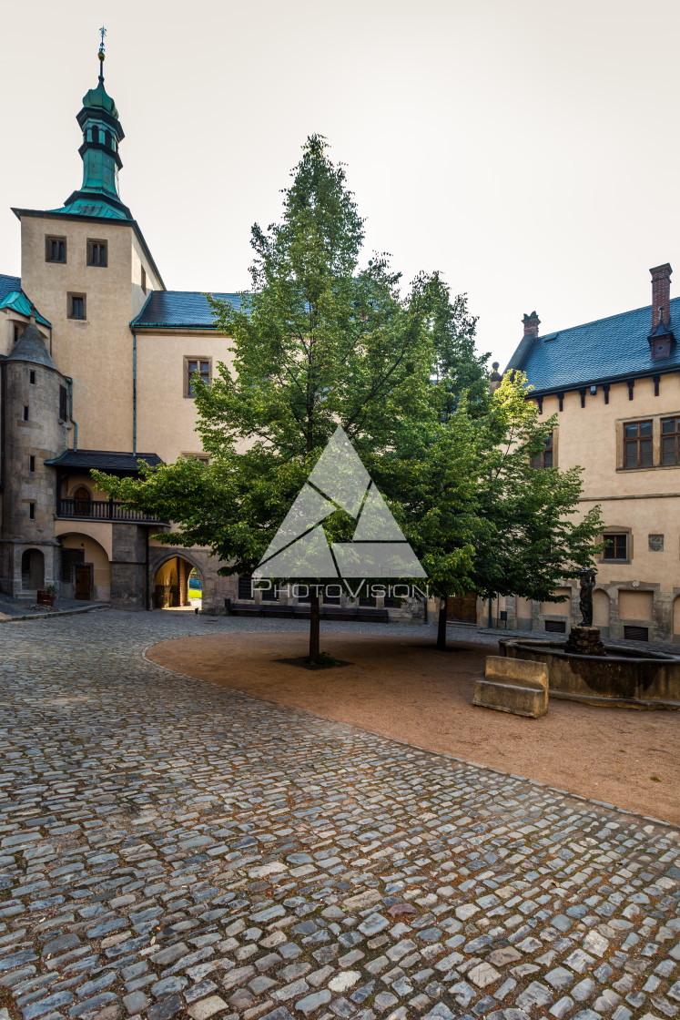 "In the courtyard of the royal palace" stock image