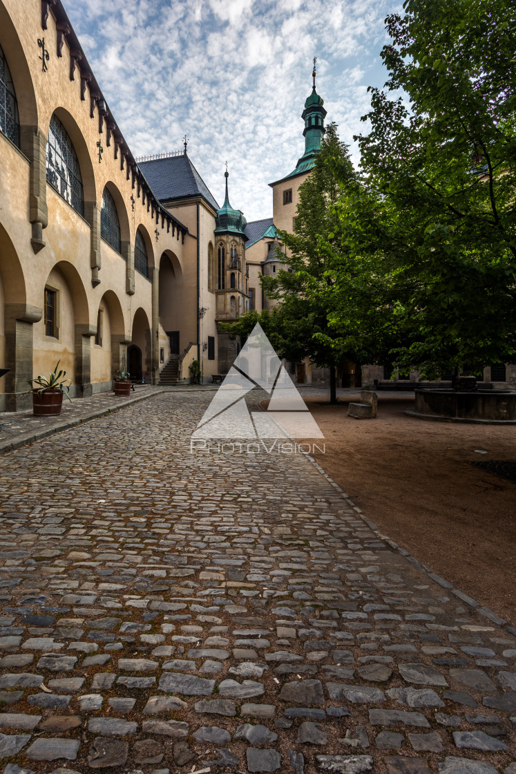 "In the courtyard of the royal palace" stock image