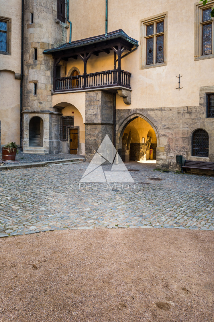 "In the courtyard of the royal palace" stock image