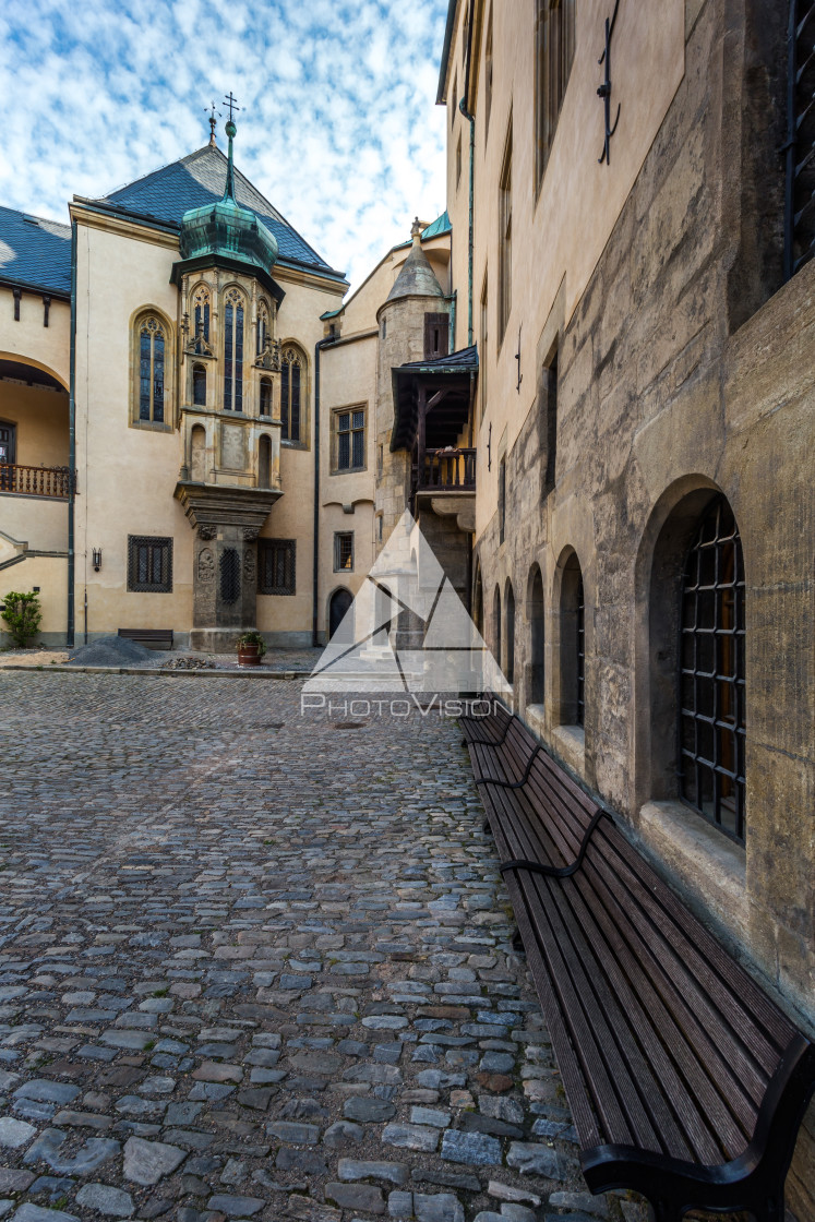 "In the courtyard of the royal palace" stock image